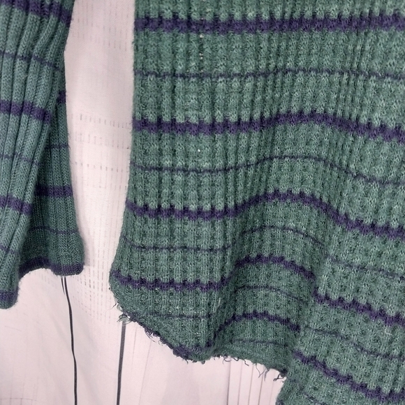 We The Free/ Free People Kristina Drippy Thermal Sweater With Raw Edges Size XS - Picture 7 of 13